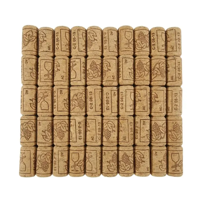 ABZL 50 Pcs Wine Cork Sealing Wine Cork Wine Bottle Stopper Bar Tool Bottle Closure Wooden Sealing Cover