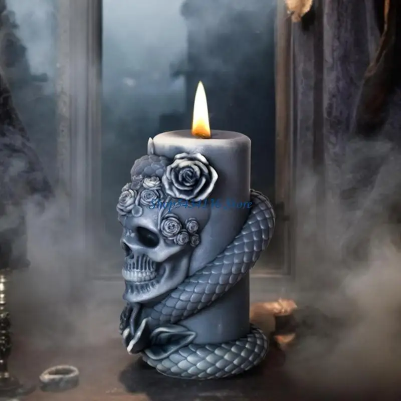 H7ED Molds Castings Molds Rotating Snake Silicone Moulds Plasters Molds Cylindrical Snake Making Molds