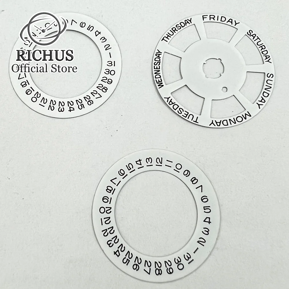 Watch Movement Replacing Spare Parts Fit ETA2836 Miyota8215 8205 821A DG2813 Movement  Calendar Stickers Date Day Wheel Disc