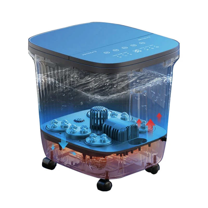 Multifunction Electric Automatic Heating Spa Infrared Electric Bubble Leg Calf Pedicure Foot Spa Bath Massager