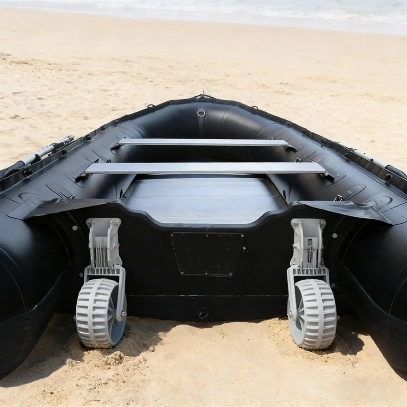 Marine Folding Boat Trailer Wheels Portable Trolley Roller for Inflatable Boat Small Craft Land Use