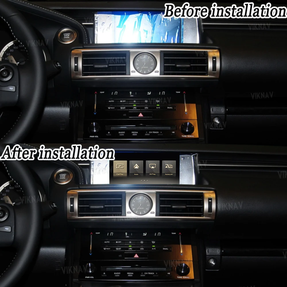 Viknav Linux For Lexus IS 2013-2014 Upgrade Car Screen Decoder Box Interface MuItimedia Wireless Apple CarPlay GPS Android Auto