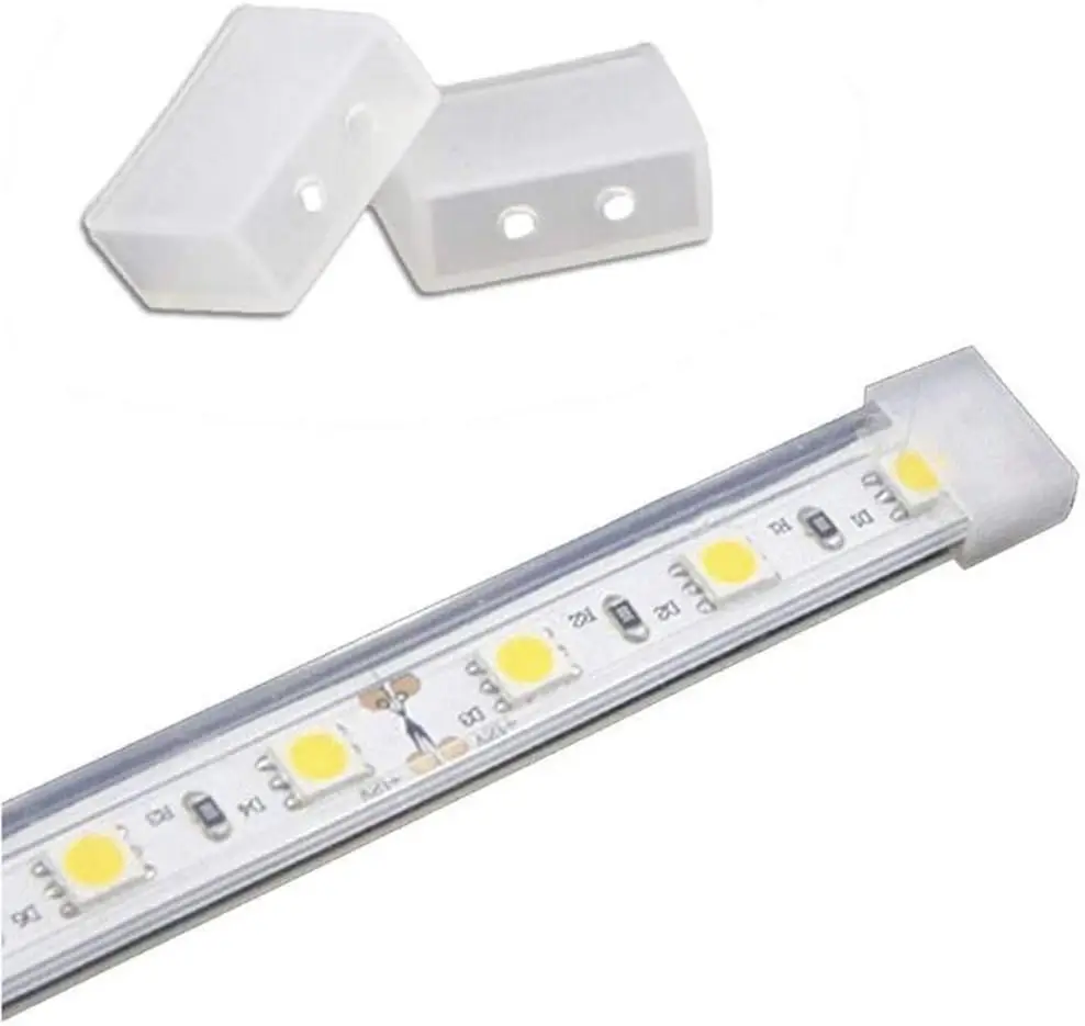 50pcs/pack Silicon tube IP67 Silicon clip,Nonporous end caps use for 5050 3528 WS2813 ws2801 ws2811 ws2812b led strip light