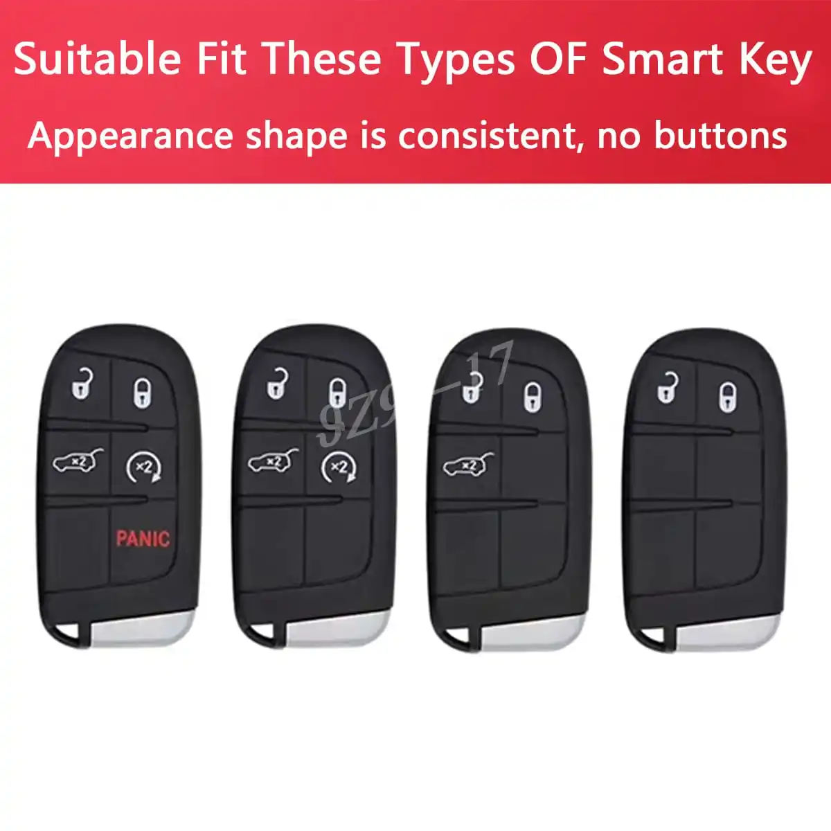 For Jeep Grand Cherokee Renegade Compass Dodge Charger Challenger Journey Fiat 500X ABS Carbon Fiber Key Fob Cover