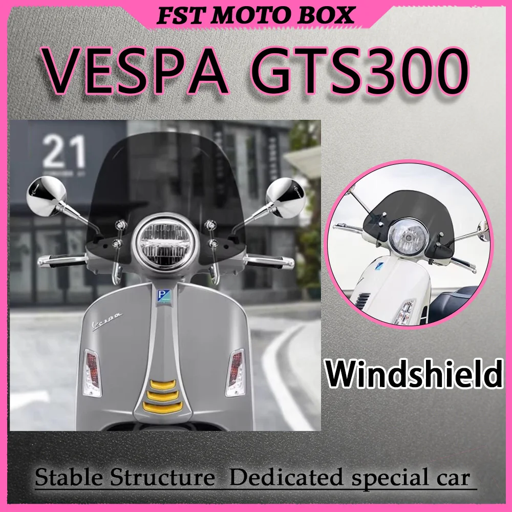 FOR VESPA GTS300 Windshield Modification with Anti-UV Protective Layer Resistant to Aging And Yellowing for Enhanced Durability