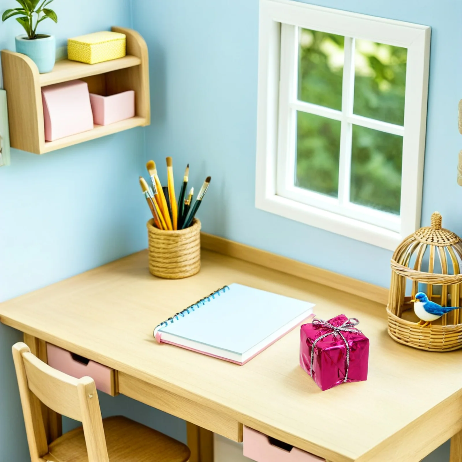 30 Stück Miniatur-Geschenkboxen, winzige Weihnachtsgeschenke aus Schaumstoff für Puppenhaus-Szenendekoration, Mini-Weihnachtsschmuck, Mini-Haus