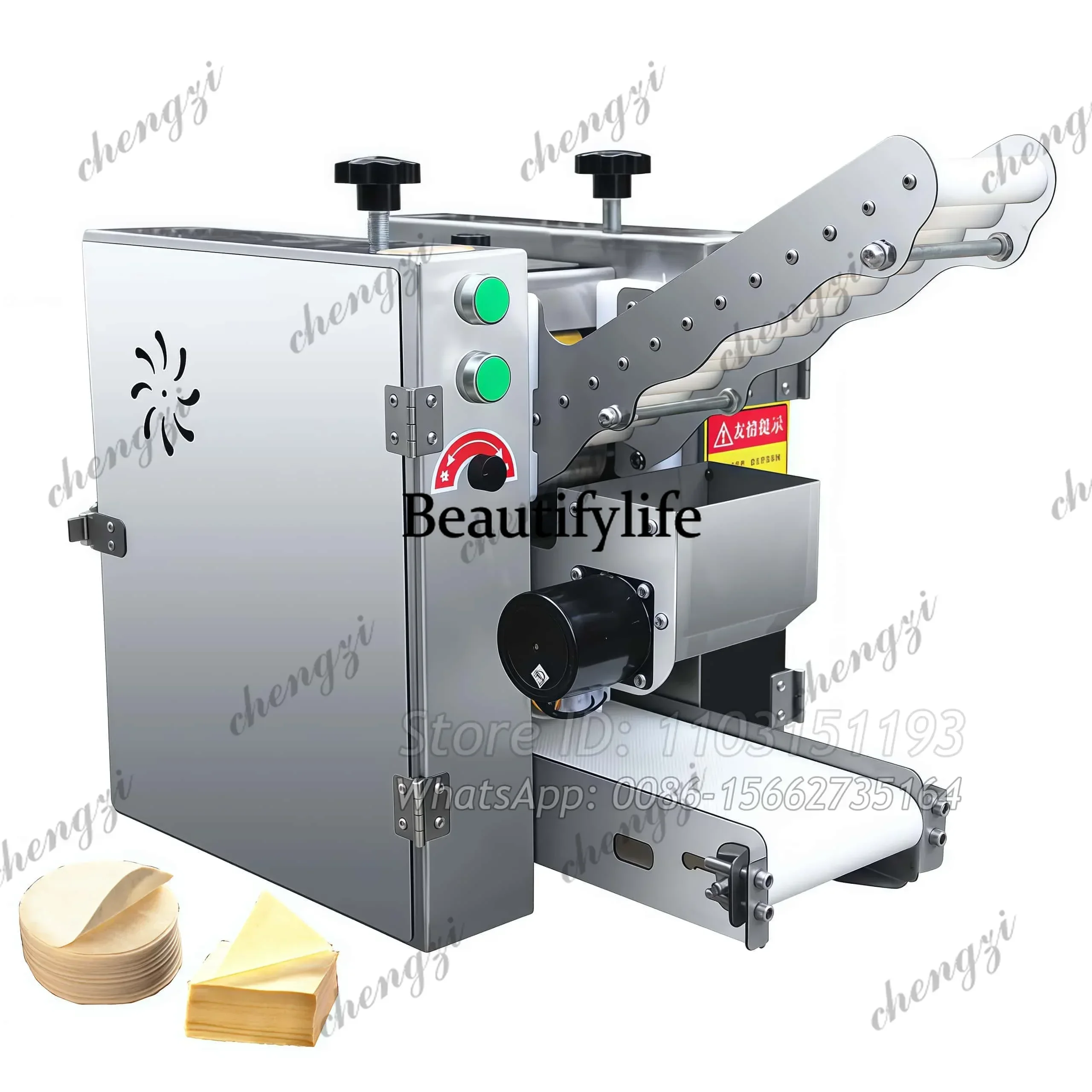 Automatic Big Size Dumpling Skin Wrapper Making Machine Steamed Bun Wrapper Spring Roll Skin Maker Tortilla Chapati Roti Machine