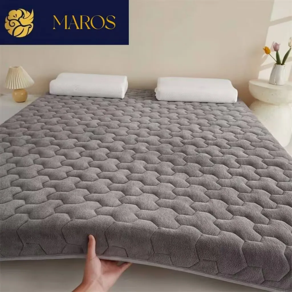 Milk Velvet  Mattress Cushion Thickened Warm Tatami Mattress Topper Sleeping Pad Futon  Winter Dormitory Single Double Bed Mat