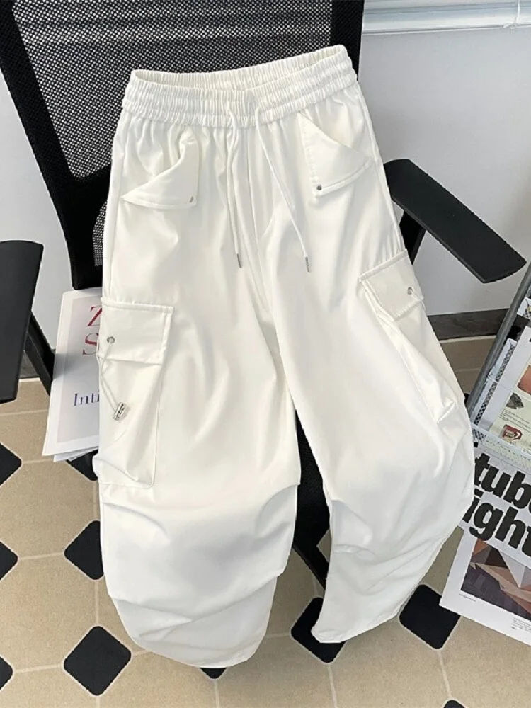 

Loose Men's Hiphop Work Pants Summer 2024 Trendy Brand Casual Trousers for Couples Straight Leg Long Pants Youth Vitali Sle