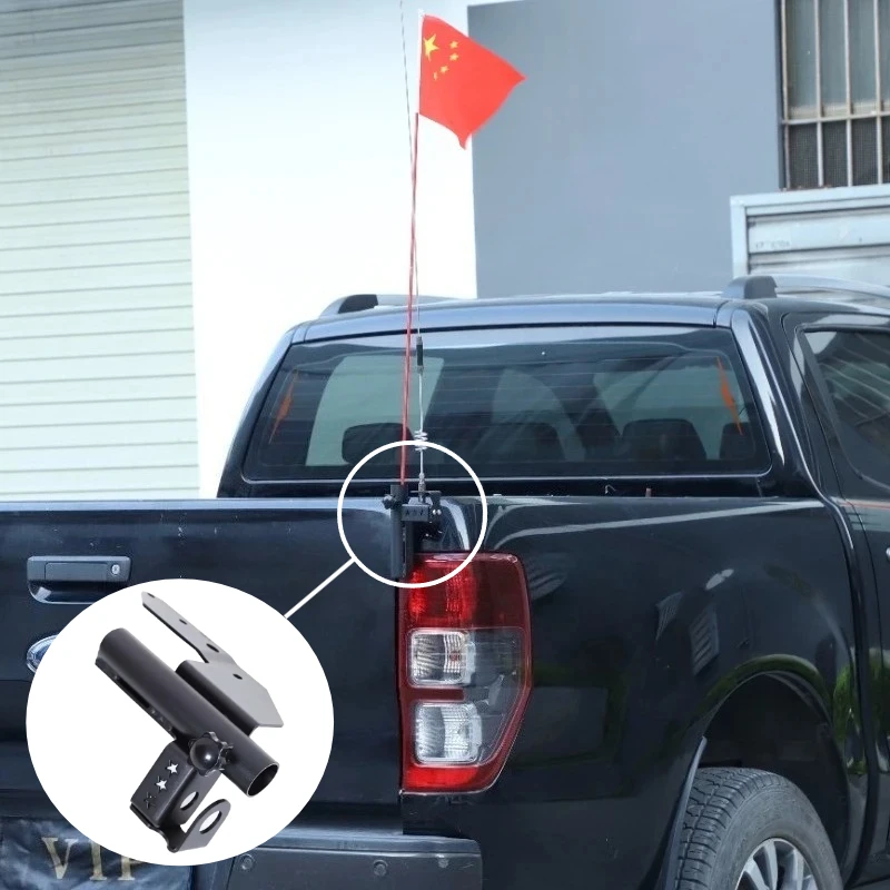 

For Ford Ranger Wildtrak T6 T7 T8 2015-2022 Carbon Steel Car Tail Door Antenna Flagpole Bracket Trim Car tool Accessories
