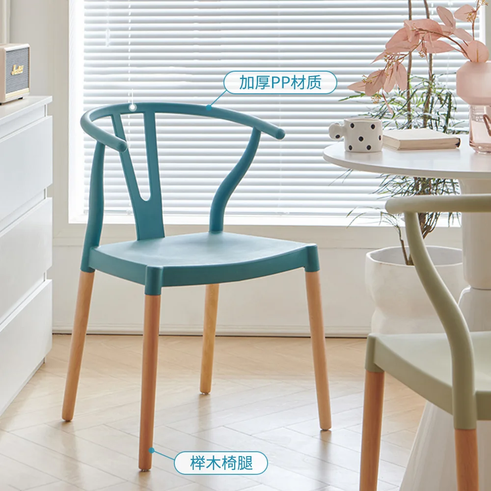 중국 복고풍 의자 회의 의자 차 플라스틱 뒤 식사 간단한 사무실 회의