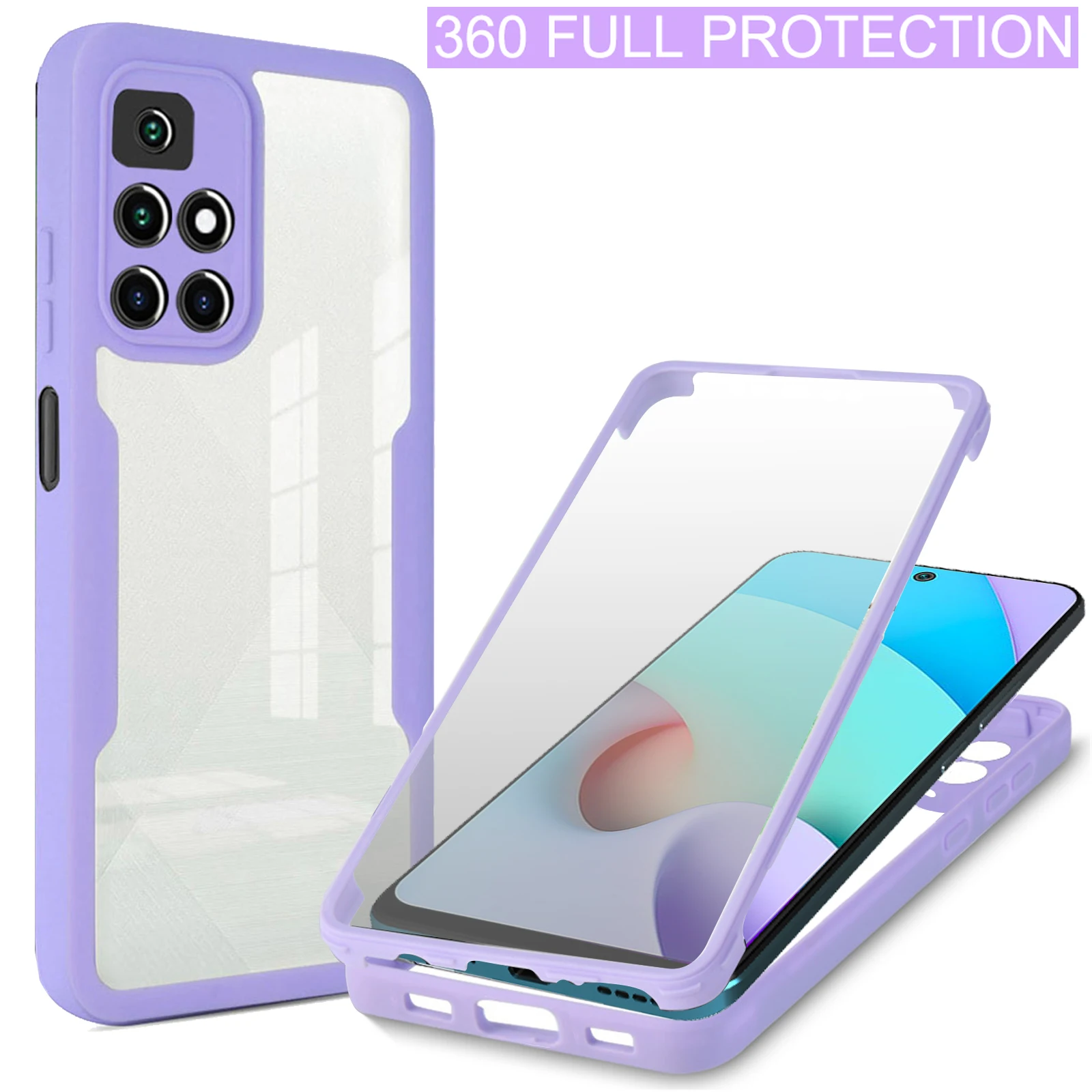 Чехол для телефона 360 Clear Cover Xiaomi Redmi 10 Prime Note 11 10 Pro Max 11s 10s Mi 12 11t 11 Poco M4 M3 Pro X3 Nfc 5g Противоударный Чехол для телефона 360 Clear Cover Xiaomi Redmi 10 Prime Note 11 10 Pro Max 11s 10s Mi 12 11t 11 Poco M4 M3 Pro X3 Nfc 5g Противоударный