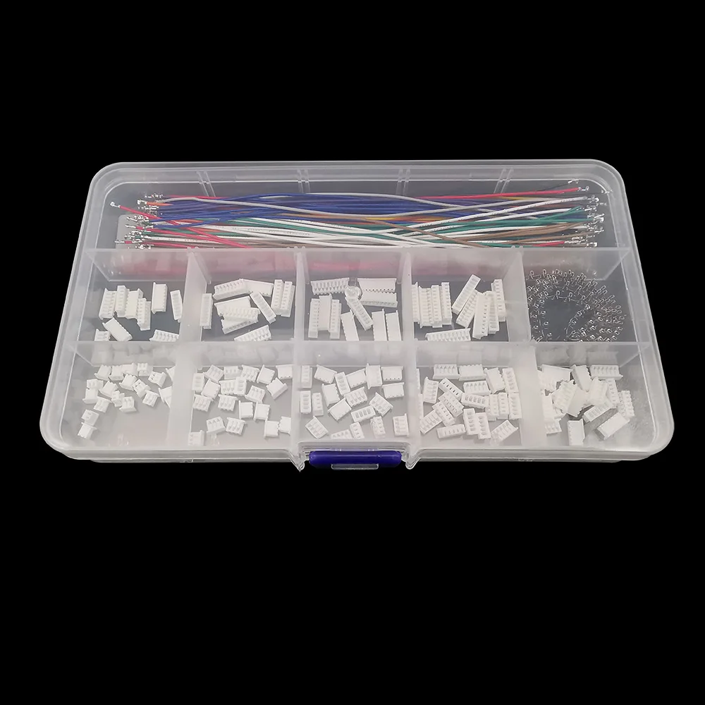 1Box Mini JST 1.25mm Connector Kit 1.25mm Pitch MX 1.25 2/3/4/5/6/7/8/9/10 Pin Female Housing Pre-Crimped Cables Wires 28AWG