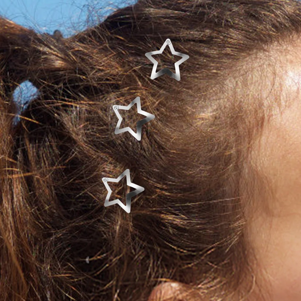 

20 Pcs Star Hairpin Clips Accessories Bang for Thin Small Barrettes Metal Miss Snap