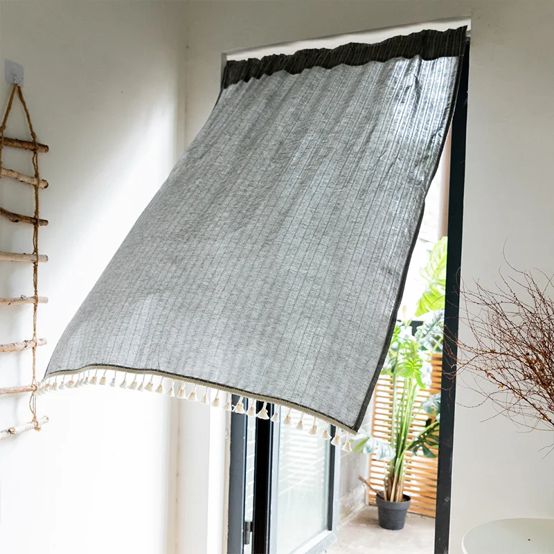 Japanese Style Cotton And Linen Curtain Kitchen Partition Living Room Bedroom Door Hanging Curtain Home Door Half Curtains