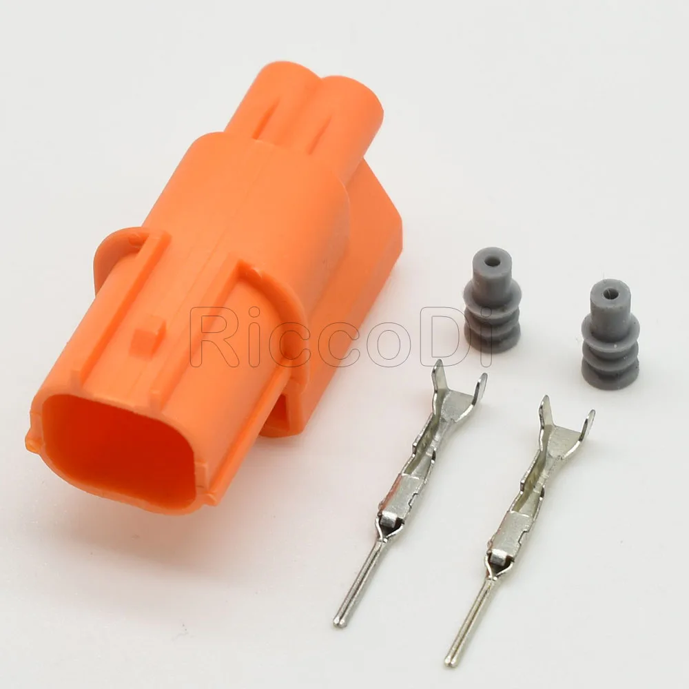 1/5/20Sets Kit 2 Way Male Female Orange Waterproof Connector Pressure Sensor Turn Signal Plug With Terminals 6188-0590 6189-0891