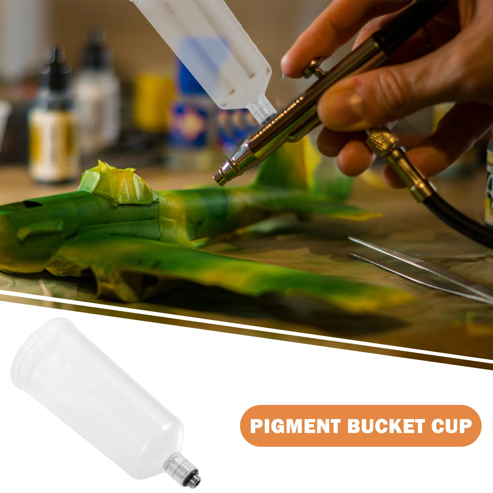 1pcs Airbrush Cup Pot Replaceable Pigment Container Large Paint Bottle Plastic Reusable Spray Paint Cup Airbrush Plastic