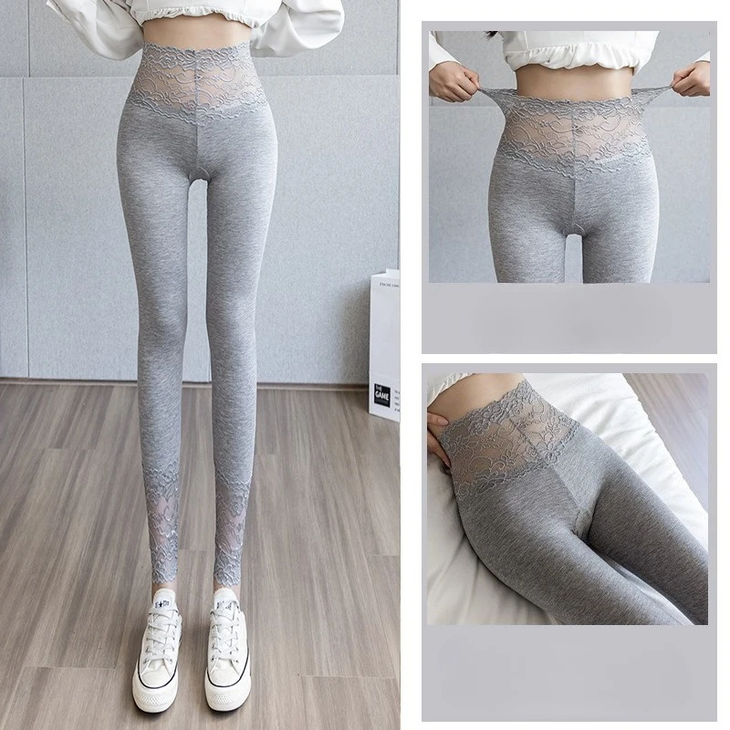 ผู้หญิงสามารถสวมเลกกิ้งโมดอลเนื้อบางและให้ความอบอุ่น พร้อมขอบลูกไม้ยืดหยุ่นได้ ผู้หญิงสามารถใส่ลองจอนผ้าโมดอลได้