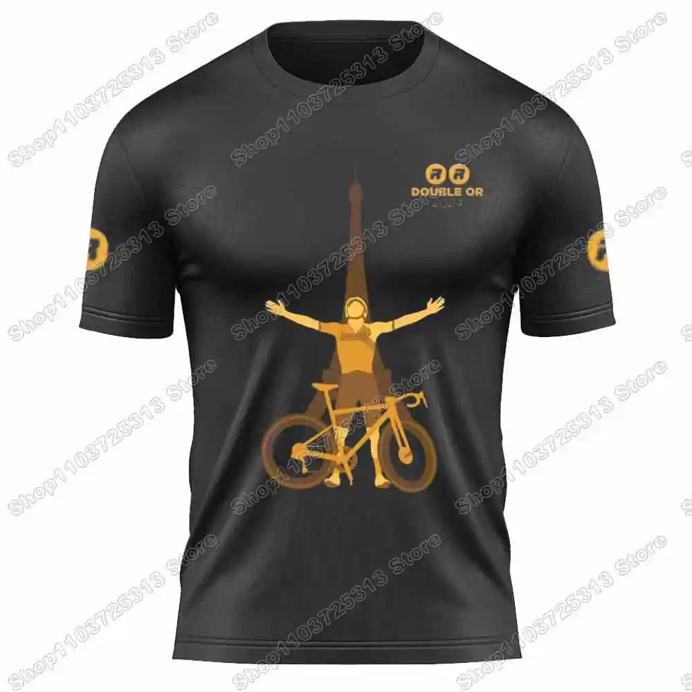 2024 Belgium Remco Evenepoel T Shirt Gold MTB Cycling Jersey GYM Outdoor Tech Shirts Training Tops Fitness Jersey Running Wear