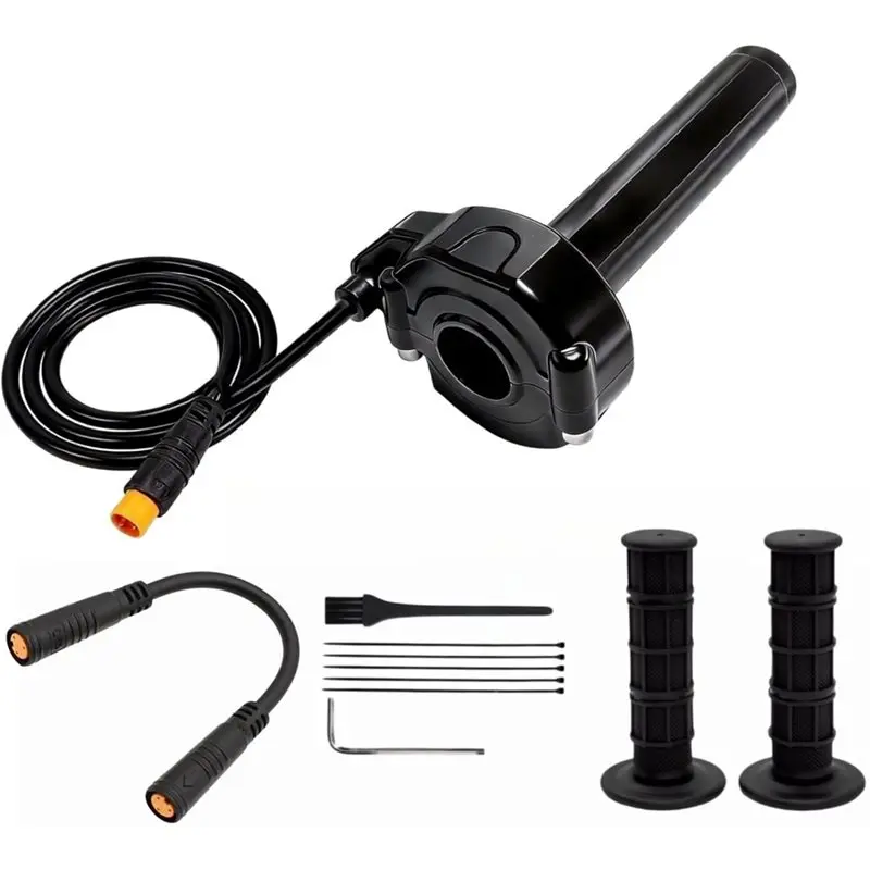 AliExpress NONE A98M Full Twist Throttle 3 Pin, Surron Style Ebike Throttle 12V-72V, Plug Adapter Cable For Macfox X1