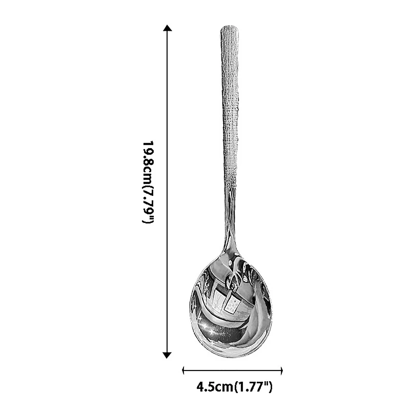 Korean Stainless Steel Thickening Spoon Creative Long Handle Hotel Hot Pot Spoon Soup Ladle Home Kitchen Essential Tools