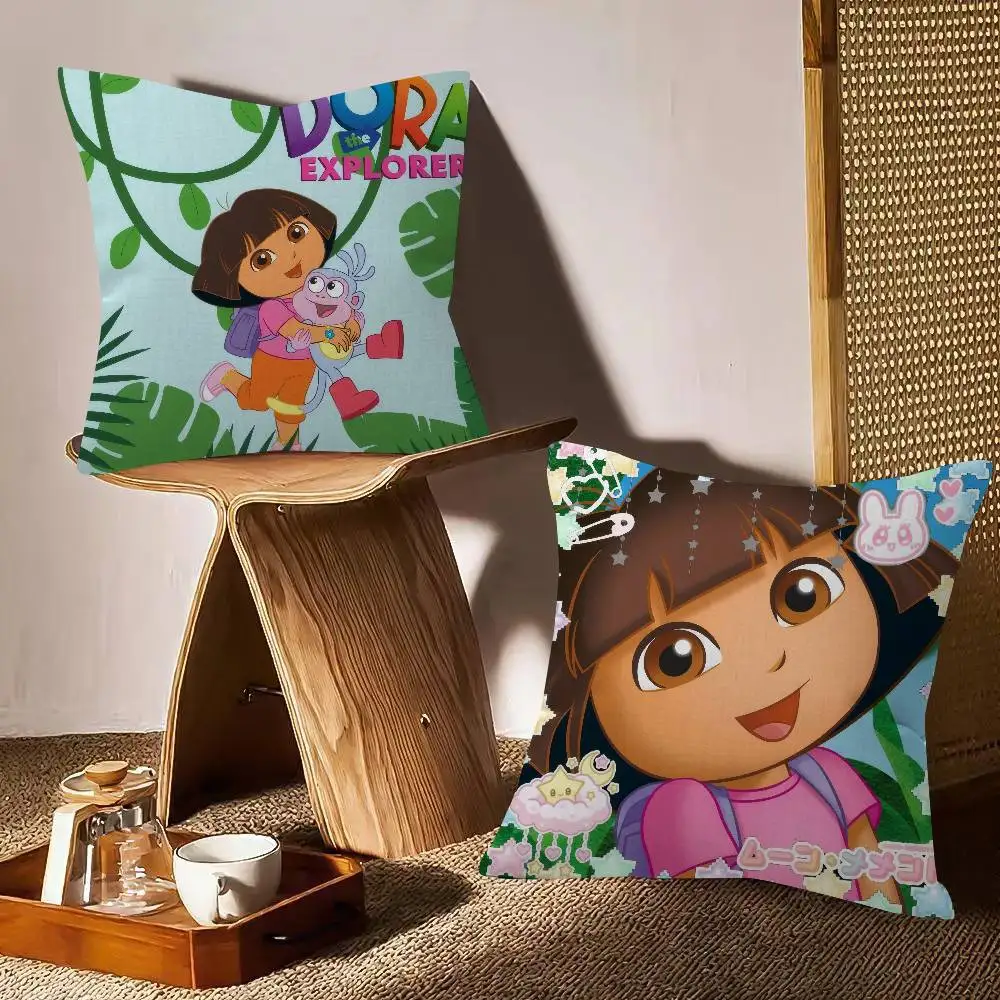 Cushion Cover Car Throw Pillow Case For Sofa Car Christmas Gift Anime Cute D-Dora