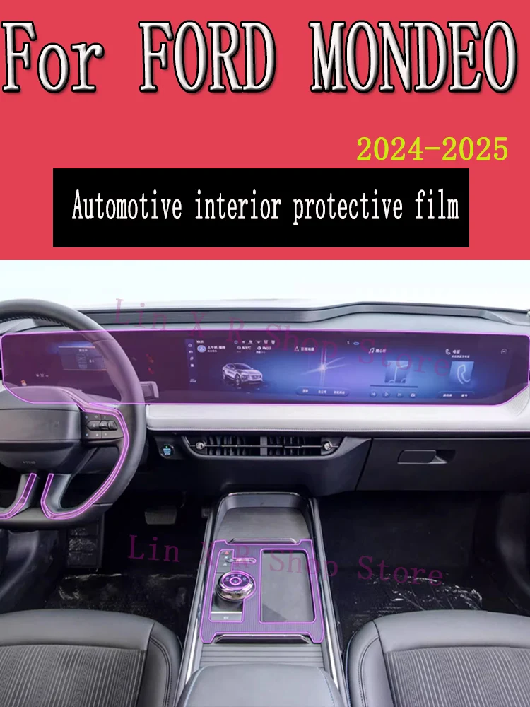 

For FORD MONDEO（2024-2025 ）Gearbox Panel Navigation Automotive Interior Screen Protective Film TPU Anti-Scratch