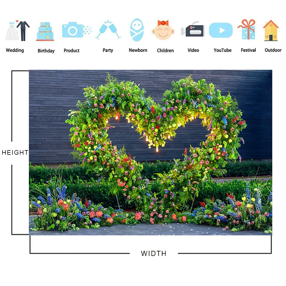 Hoa Treo Tường Cưới Nền Chụp Ảnh Kỷ Niệm Sinh Nhật Photocall Ảnh Phòng Thu Lưng Chống Đỡ Tùy Chỉnh Sản Phẩm