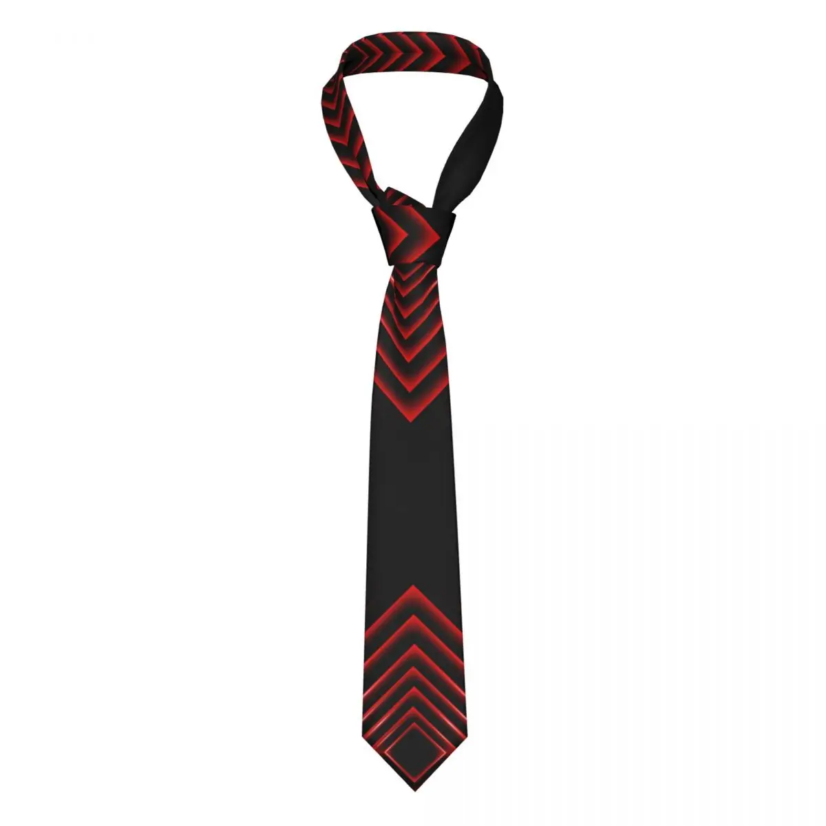 Mens Tie Classic Neckties Black Red Streak Narrow Collar Slim Casual Tie Accessories Gift