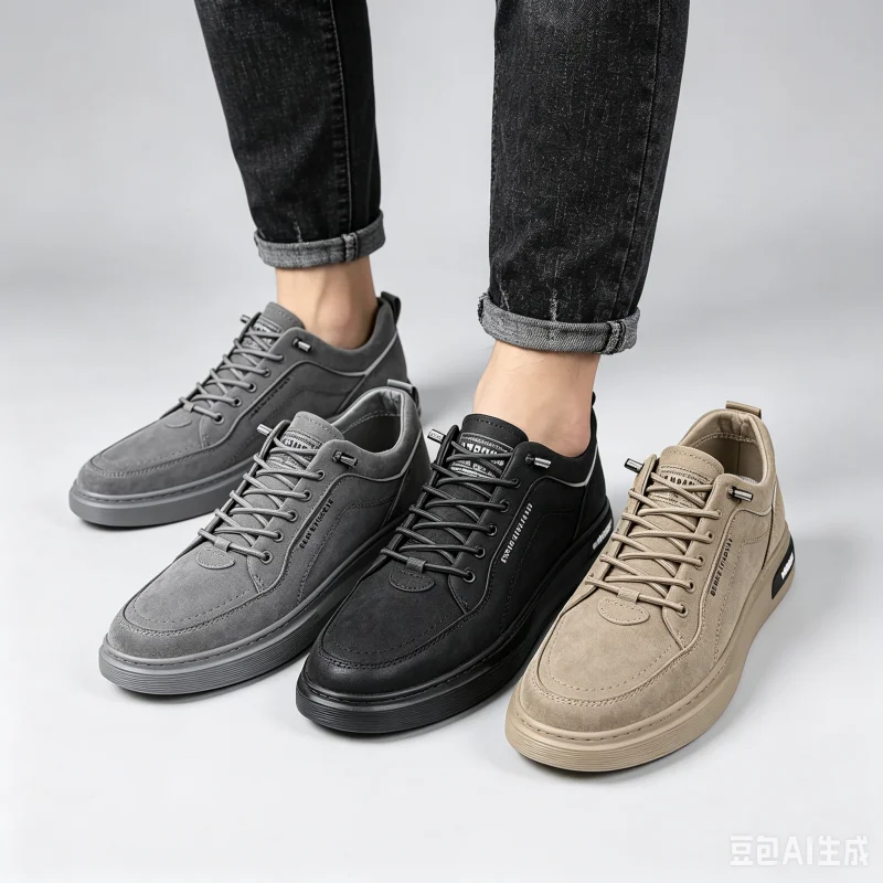 Men Trendy Slip On Casual Sneakers Lightweight Breathable Wear Resistant Construction Working Daily Sports Footwear