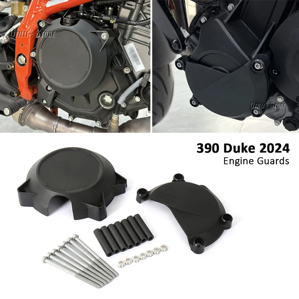 

Motorcycle Accessories Black New Engine Protective Cover Guards Kit For 390 Duke 390Duke 390 DUKE 390DUKE 2024