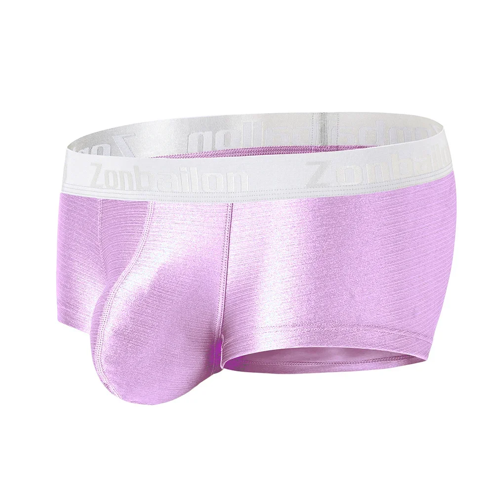 Jinshi Men Boxer Shorts Underwear Sexy Big Pouc hMan Nylon Sexy Bikini Mens Underwear