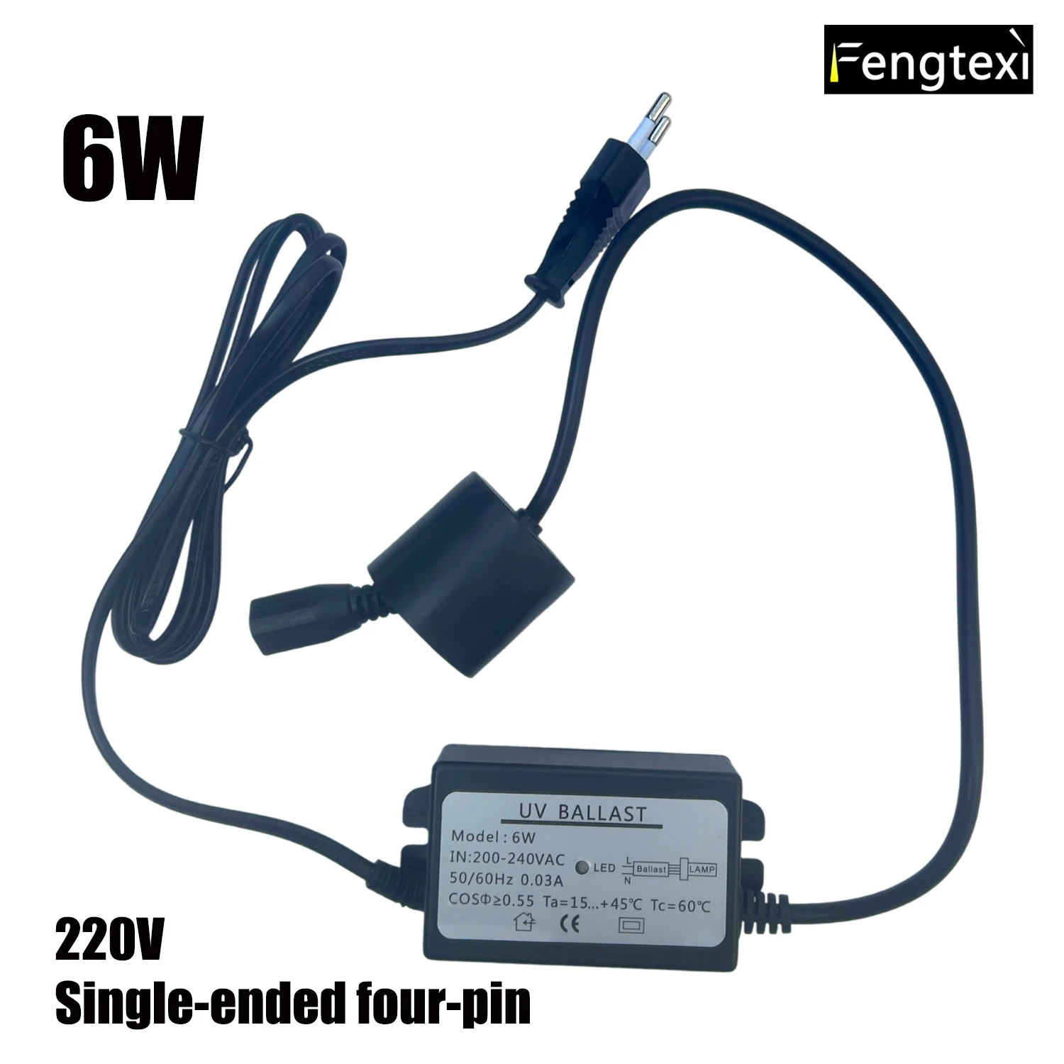 220V 4W 6W 12W 16W 25W 55W 80W Single-Ended Four-Pin Ballast for UV Lamp Accessories