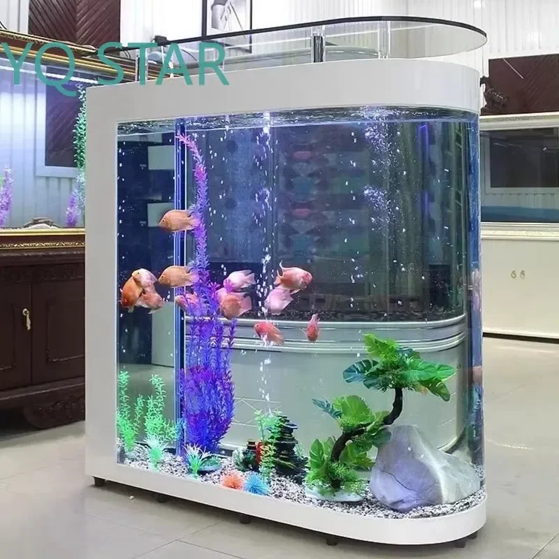 Custom Underwater Oasis Acrylic Fish Tank Polyethylene Plastic Aquarium with Pond Filter Bag for All Aquarium Models