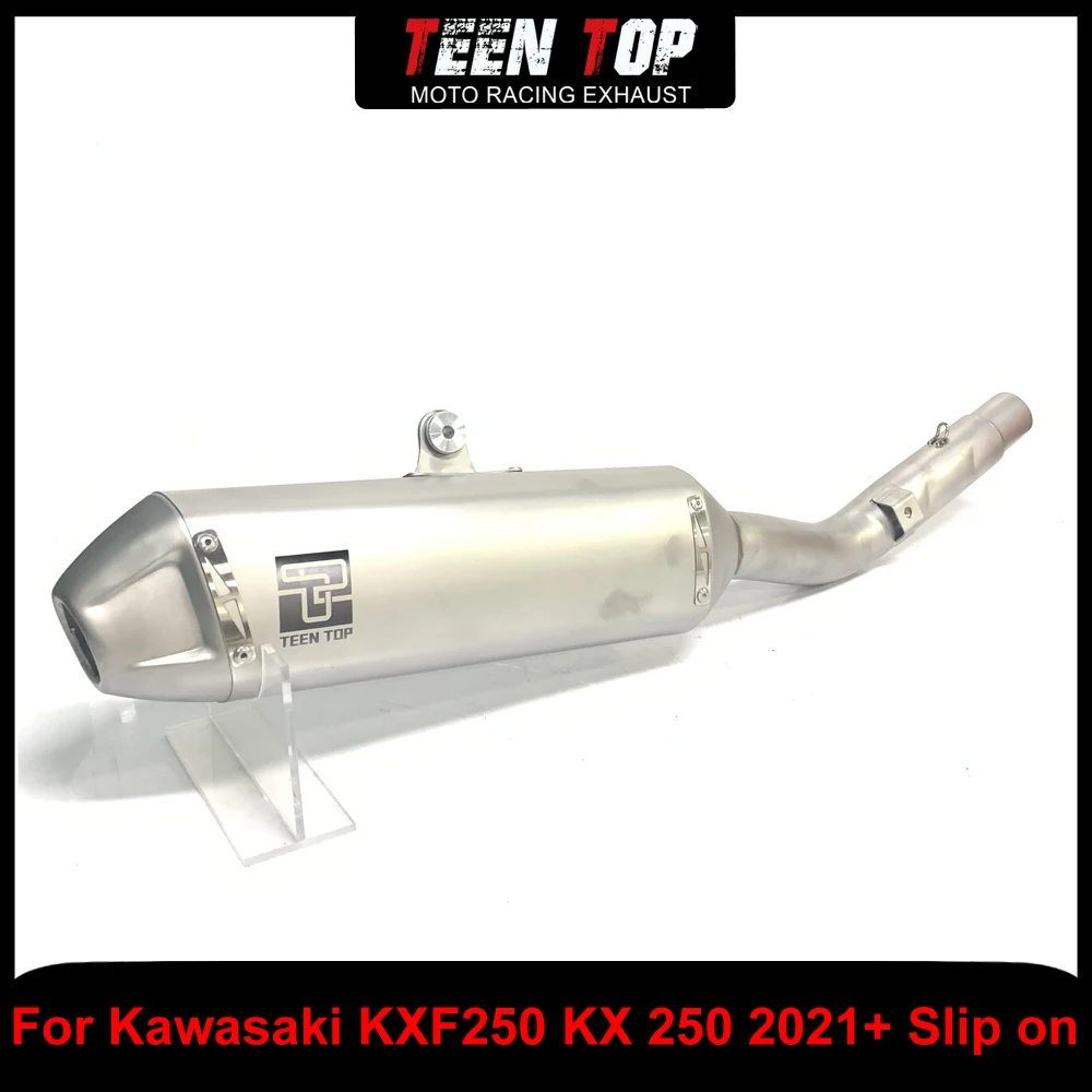 

Stainless Steel Middle Connection Pipe Exhaust Muffler For Kawasaki KXF250 KX250 Slip on Exhaust 45mm Tube KX250 2021+
