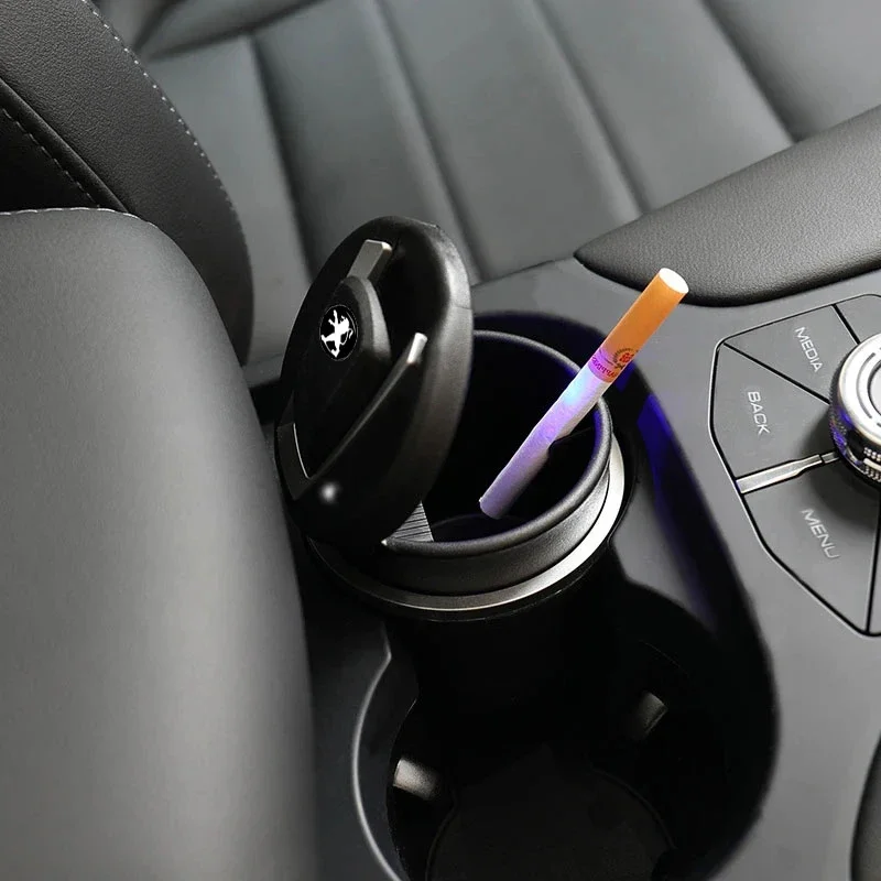 1pcs ABS Car Smoke-proof Waterproof Storage Split Ashtray Car Accessories For Peugeot 3008 206 308 207 406 407 408 508 307 2008