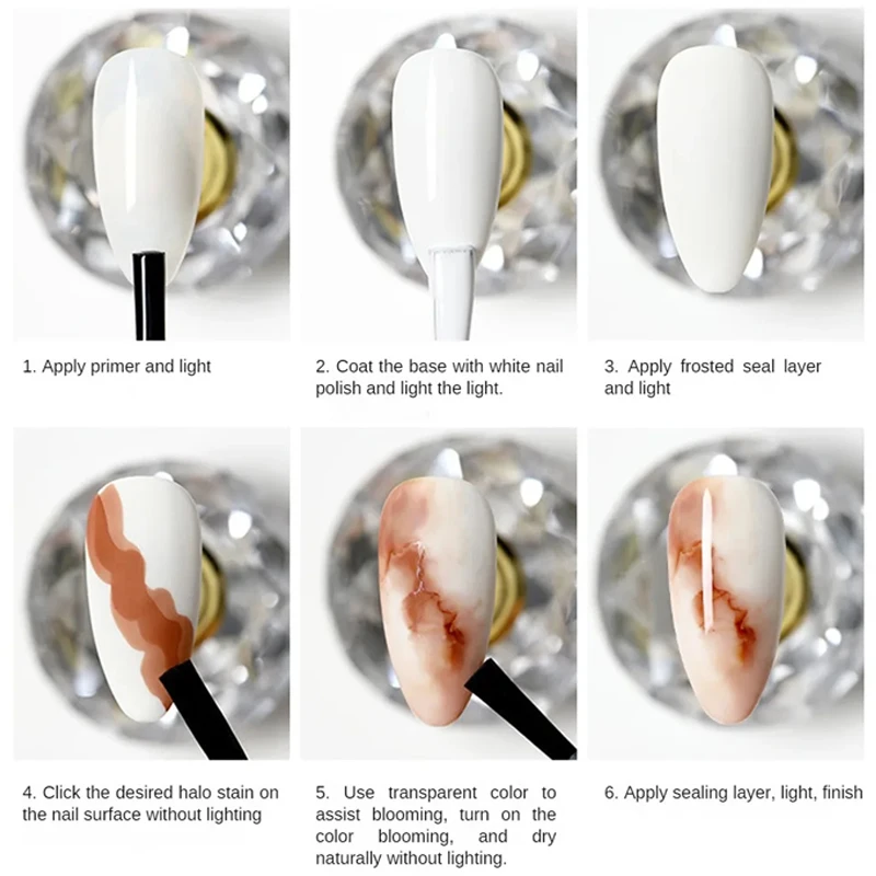 15ml floraison vernis à ongles marbre encre effet fumé gel encre d'aquarelle Nail Art floraison gel semi - permanent UV Gel vernis