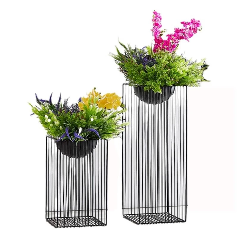 

Wrought iron flower stand Floor-to-ceiling green plant living room flower stand European modern balcony arrangement flower pot