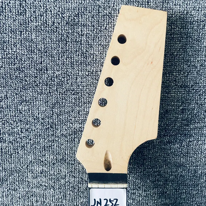 JN252 Electric Guitar Neck Headstock Unshaped 6 String Version Custom Order Maple+Rosewood for Replace and DIY