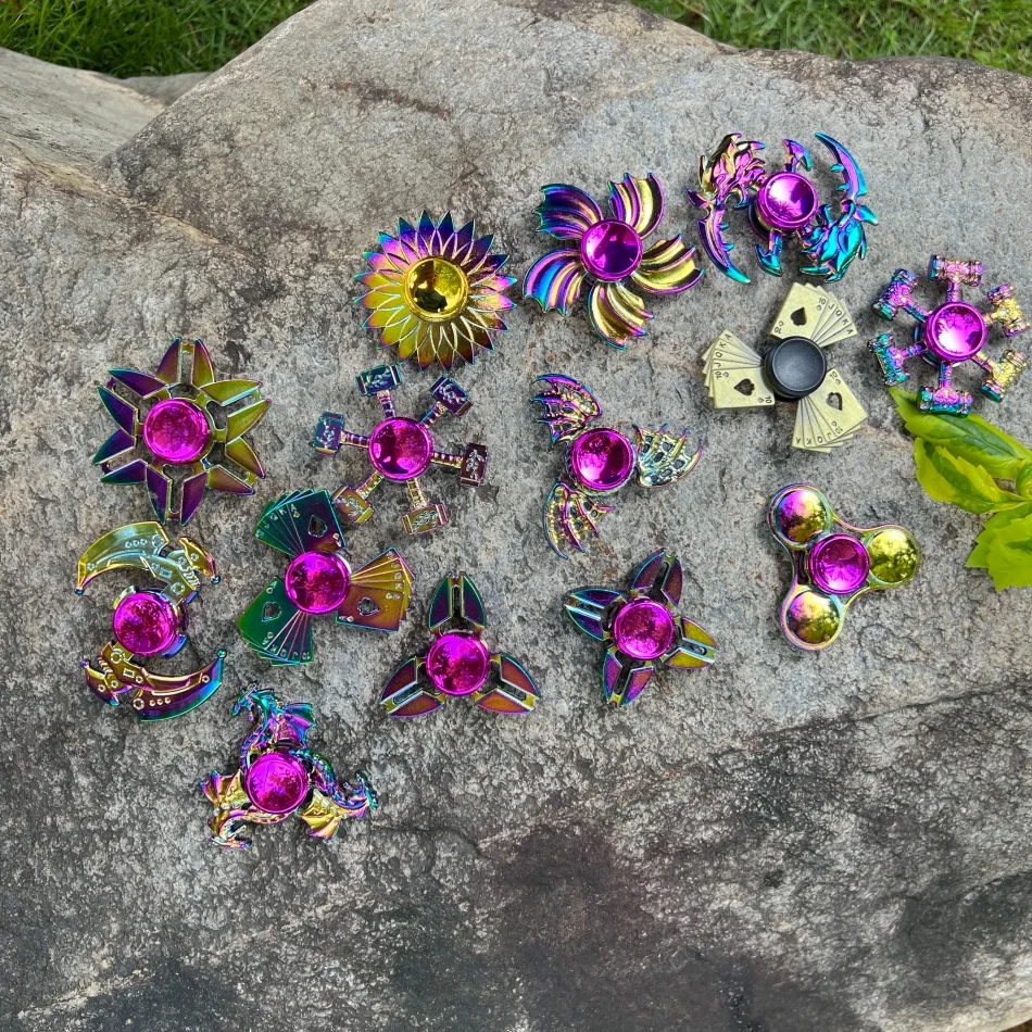 New Bronze Metal Alloy Fidget Spinner R188 Mute Bearing Hand Spinner Fingertip Gyro Stress Relief Toys Gifts