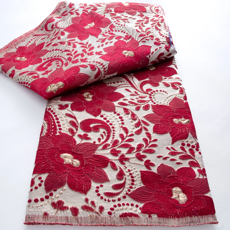 

Luxury African Organza Lace Fabric 2025 High Quality Ghana French Brocade Jacquard Lace Fabric For Nigerian Dress Party DIY Sew