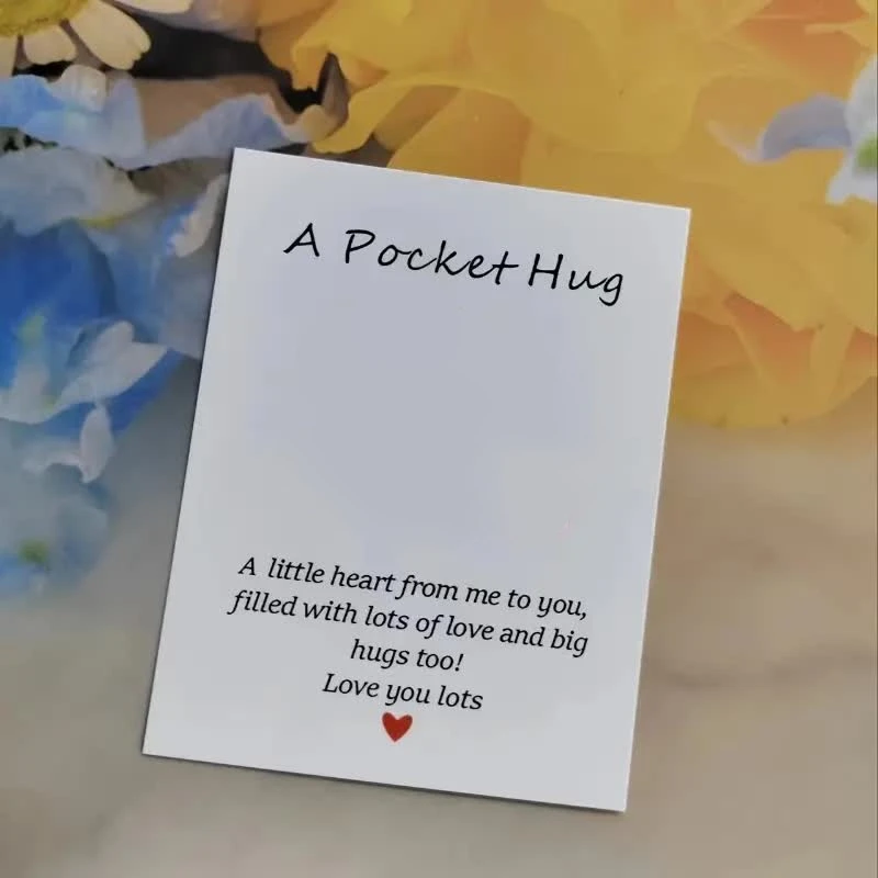 Encantadores abrazos de bolsillo, regalos ideales para el Día de San Valentín y cumpleaños, incluyendo tarjetas de felicitación