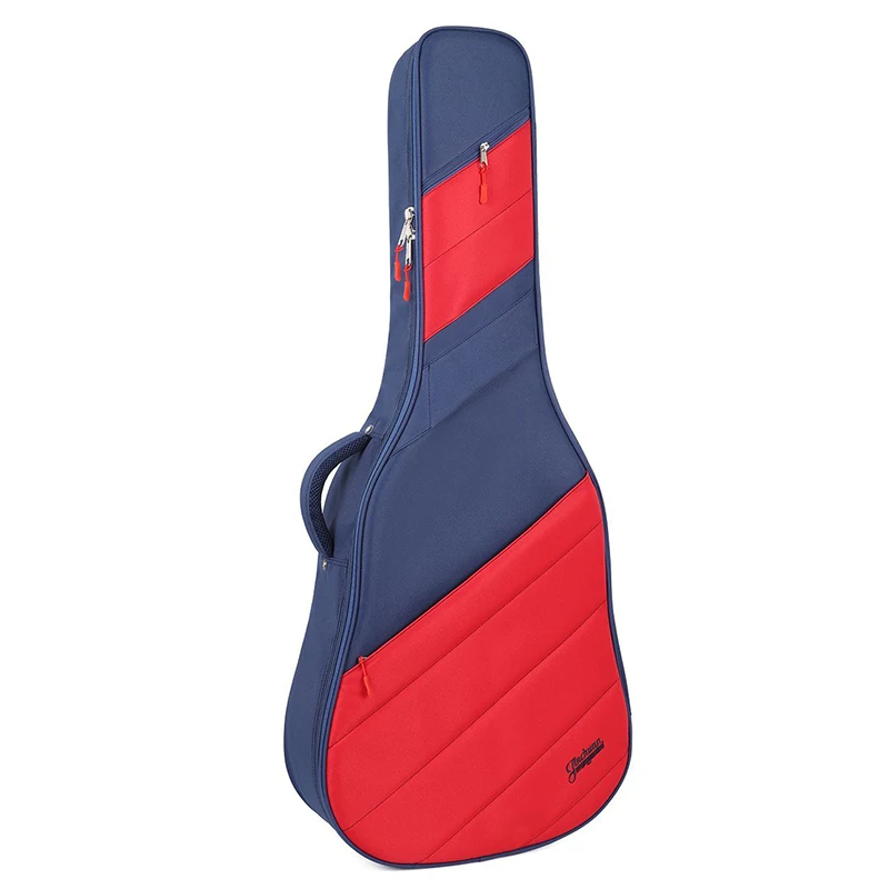 40/41 بوصة الغيتار الشعبي على ظهره الملونة الغيتار حقيبة كتف المحمولة القيثارات تخزين واقية أجزاء الآلات الموسيقية #1