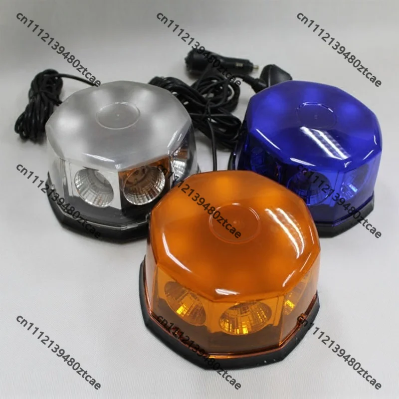 High Power Magnetic Round Strobe Warning Light,High Brightness Roof Beacon for School Bus Engineering Vehicle