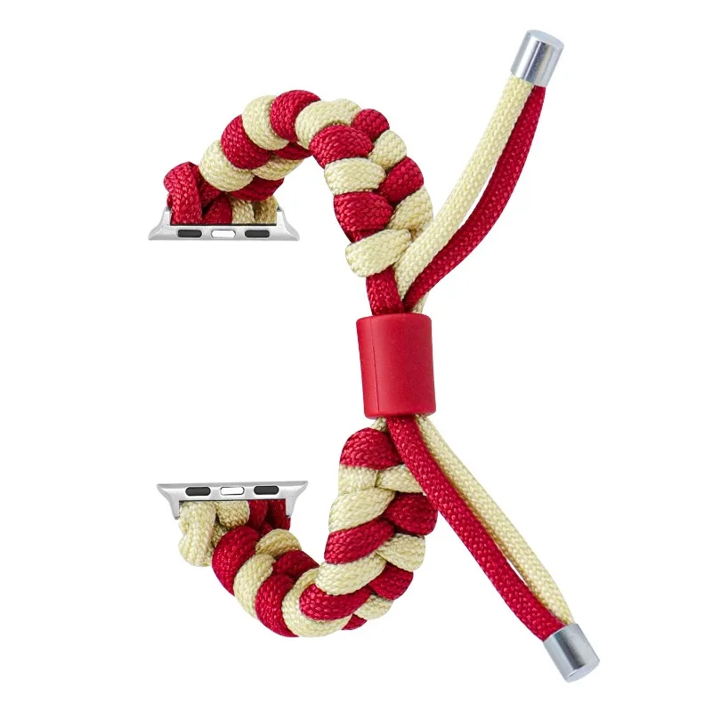 Suitable for Apple Watch 6 SE 5 4 3 2 Series Strap 44mm 40mm 42mm 38mm Nylon Umbrella rope woven watch strap Apple Bracelet
