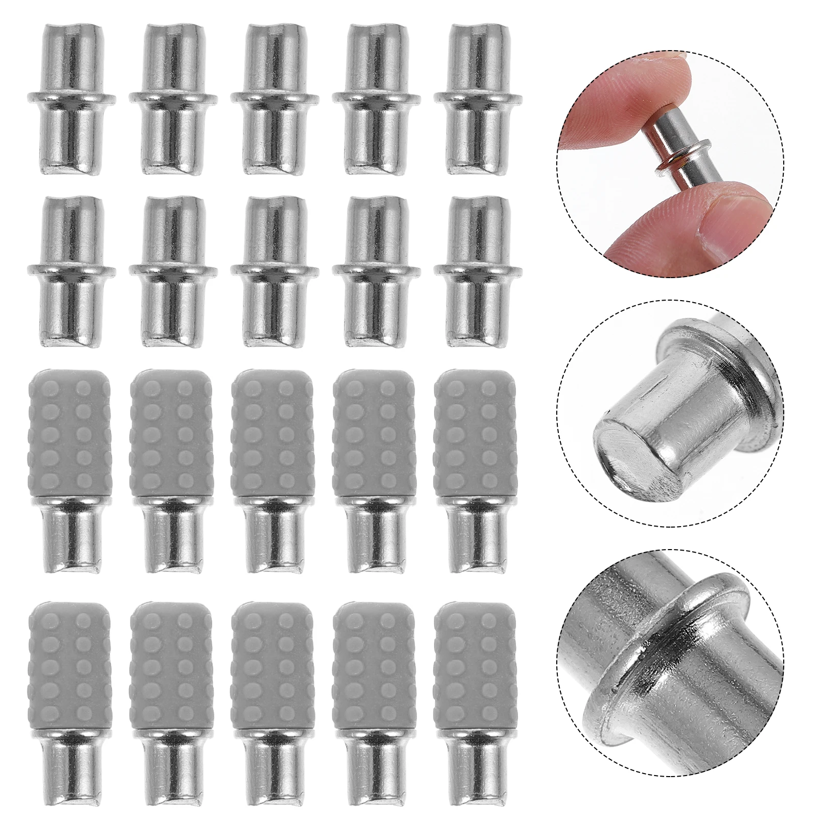 

100pcs Layer Board Hardware Fixing Pegs Corner Bracket Cabinet Closet Shelf Support Iron Nickel-Plated Movable Perforated