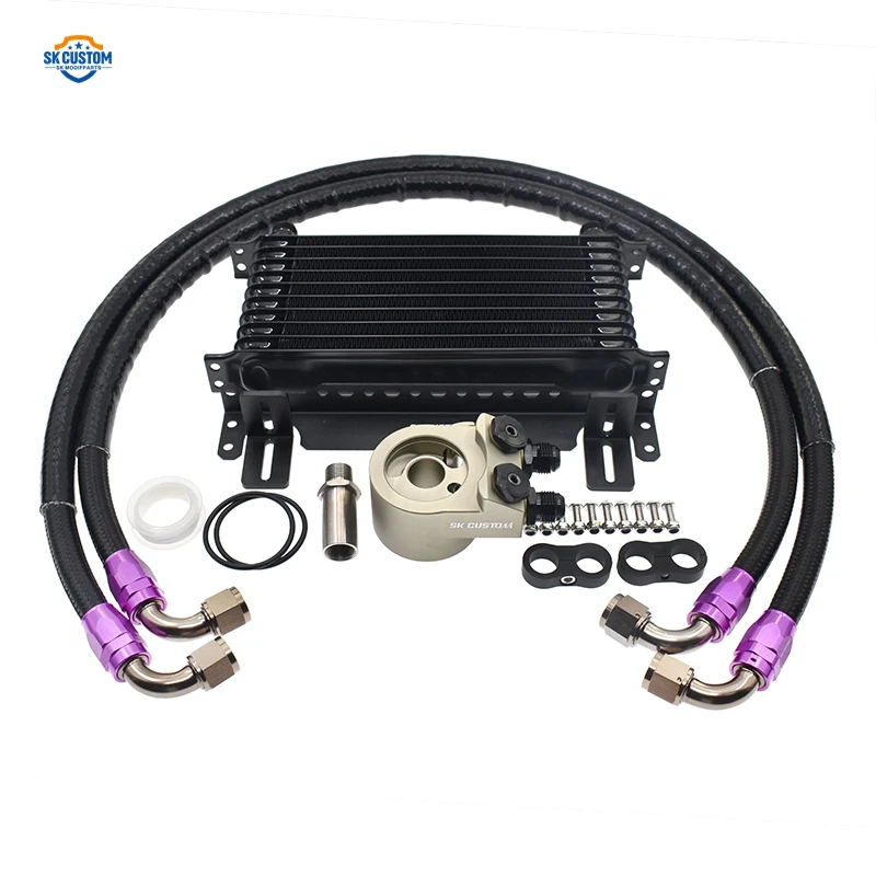 Kit radiatore olio in alluminio personalizzato a 10 file per Subaru Levorg 2.0 Toyota Fortuner Vigo 1kd GT86 GR86 Kit raffreddamento motore