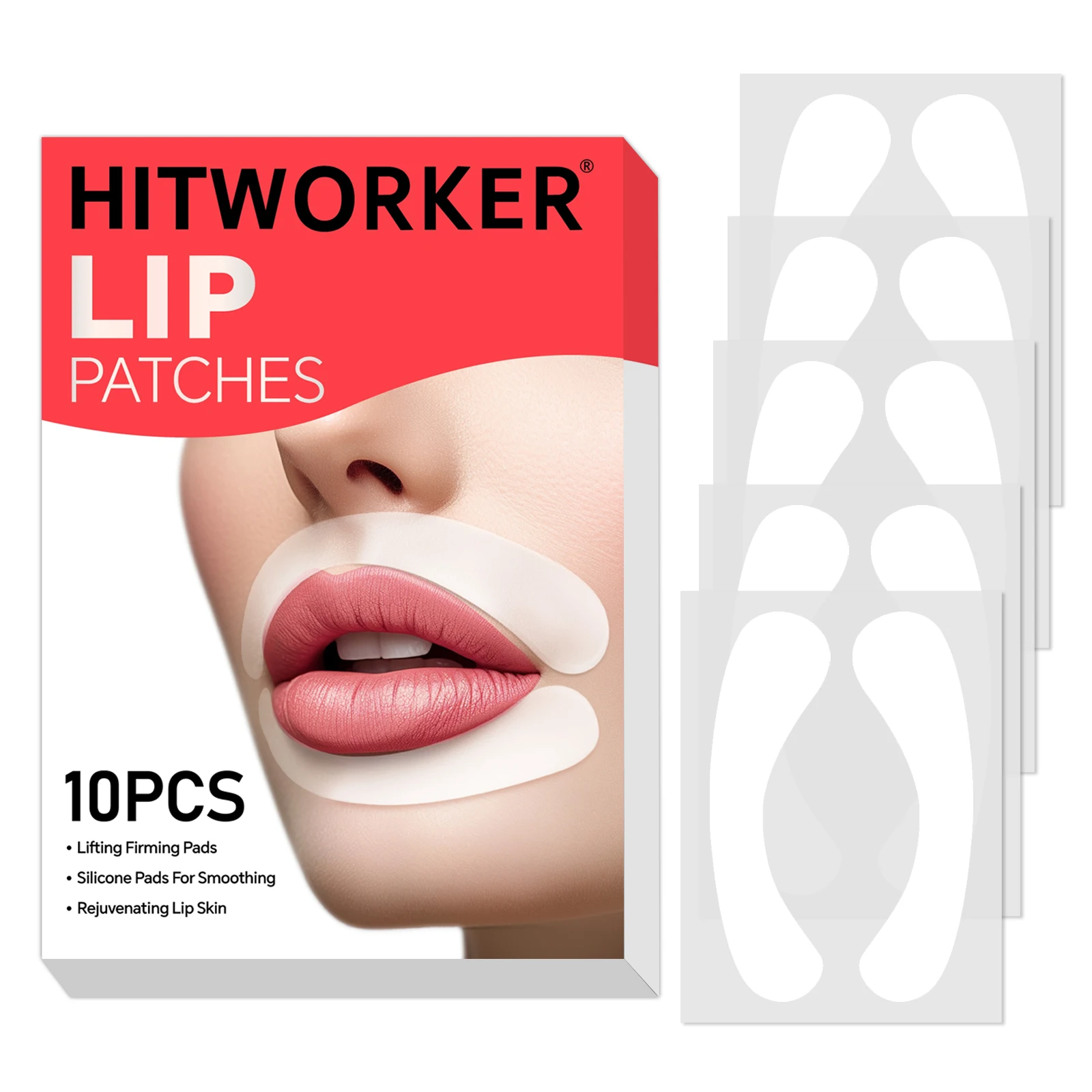 10 pcs hydrocolloid lip patches Firm wrinkles, brighten and hydrate Essential lip care skincare product