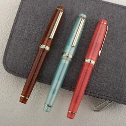 Jinhao 82 Fountain Pen Acrylic Ink Pen Spin Golden EF F Nib Elegante Business Office School Supplies Writing Pen
