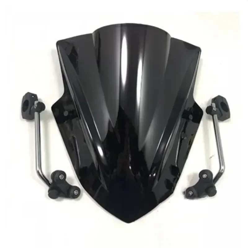 AB61-Motorcycle Windshield Windscreen With Adjustable Bracket Wind Screen For Cfmoto 300NK 300 NK
